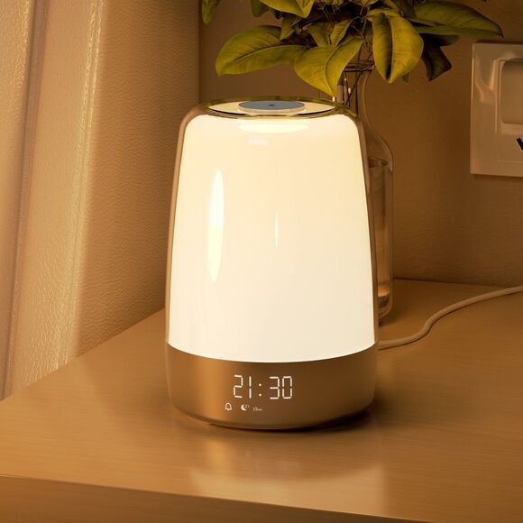 Sunrise Alarm Clock, Wake up Light Alarm Clock, 3 Ways Dimmable Modern Small Dig - Picture 1 of 12